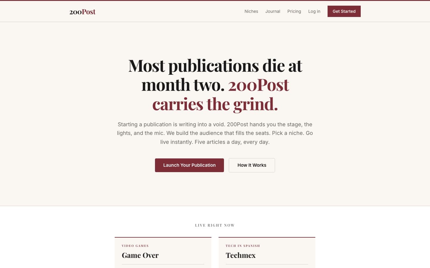 200Post home page