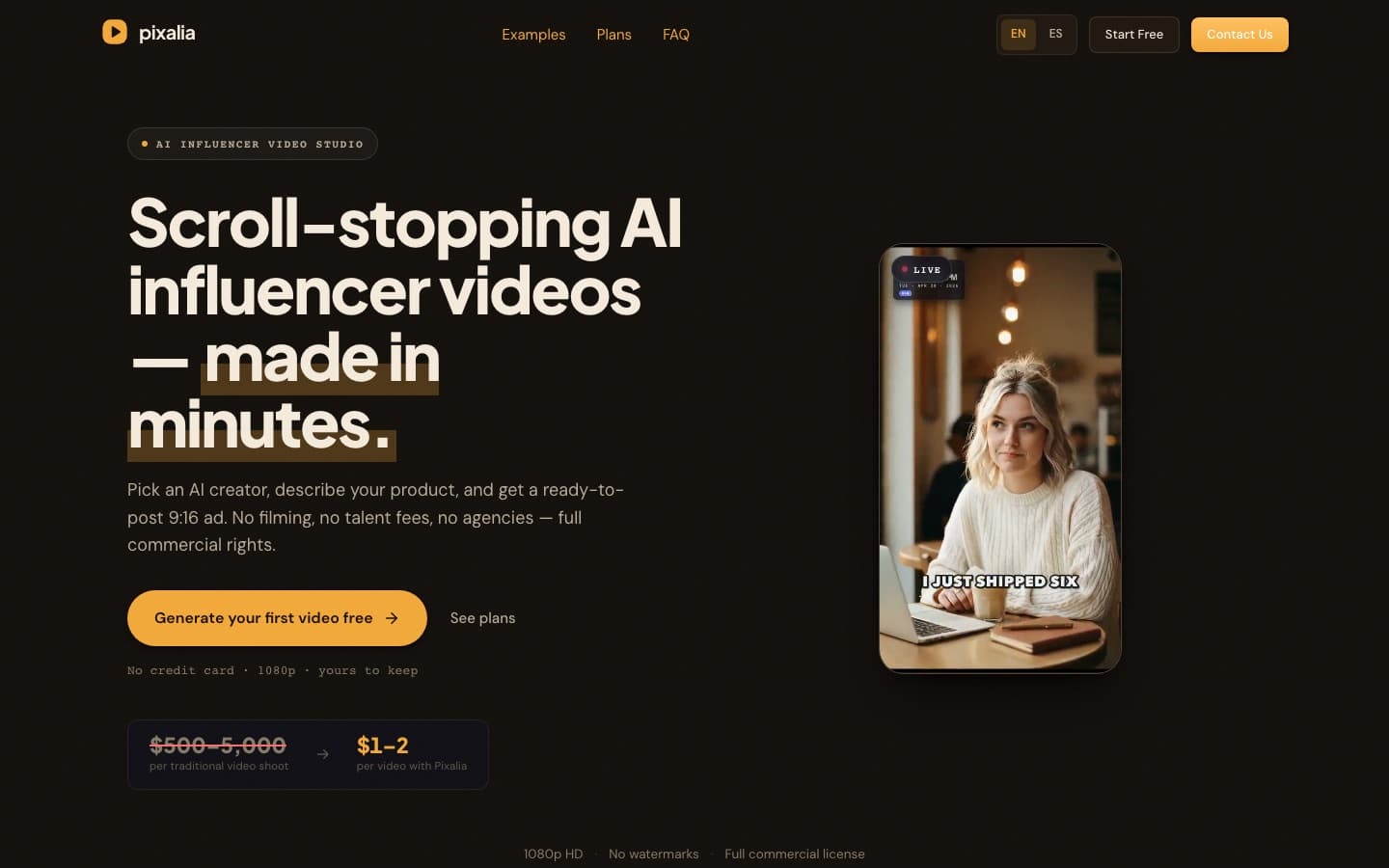 Pixalia home page